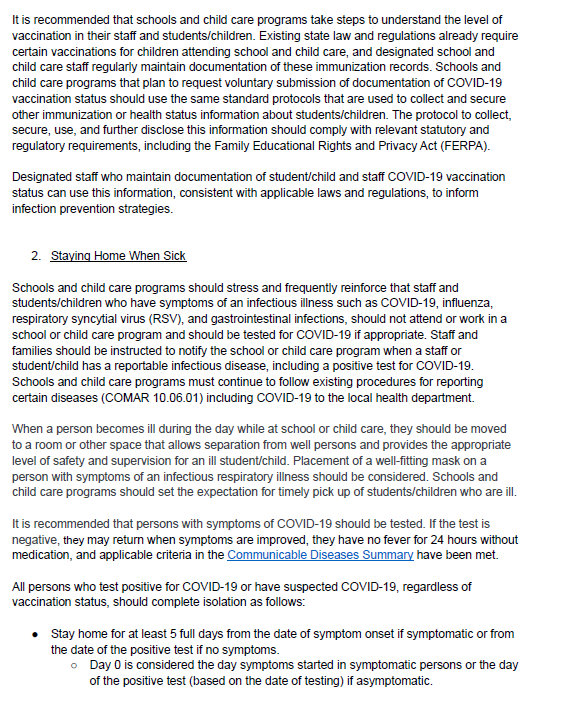 This is a letter from State Superintendent to Local Schools regarding guidance to support safe in-person operations for PK-12 schools and child care programs.